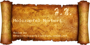 Holczapfel Norbert névjegykártya