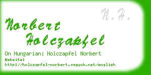 norbert holczapfel business card